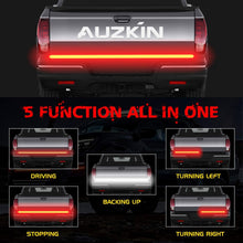 AUZKIN 60 Inches Tailgate Light Bar Double Row LED Light Strip Brake Running Turn Signal Reverse Tail Lights for Trucks Trailer Pickup Car RV Van Jeep Towing Vehicle,Red White,No Drill