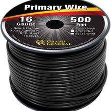 GG Grand General 55237 Primary Wire 500ft Roll with Spool for Trucks, Automobile, Red