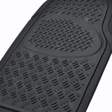 BDK MaxDuty Rubber Floor Mat for Car, SUV,Van & Truck - Super Heavy Duty Rubber , Trim to Fit & 3 Piece (Tan)