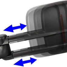 Replacement for Silverado/Sierra GMT800 Heated Power Glass Signal Extendable Towing Side+Corner Blind Spot Mirror