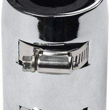 24" Flexible Upper Lower Radiator Hose & Stainless Steel w Chrome Caps V8 Kit