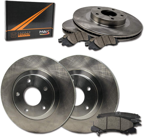 [Front + Rear] Max Brakes Premium OE Rotors with Carbon Ceramic Pads KT044643