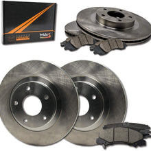 [Front + Rear] Max Brakes Premium OE Rotors with Carbon Ceramic Pads KT045443