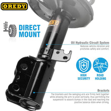 OREDY Rear Pair Complete Shocks Struts Coil Spring Assembly Kit Compatible with Toyota Corolla/Matrix and Pontiac Vibe FWD 2003 2004 2005 2006 2007 2008#171373L 171373R 15371 15372