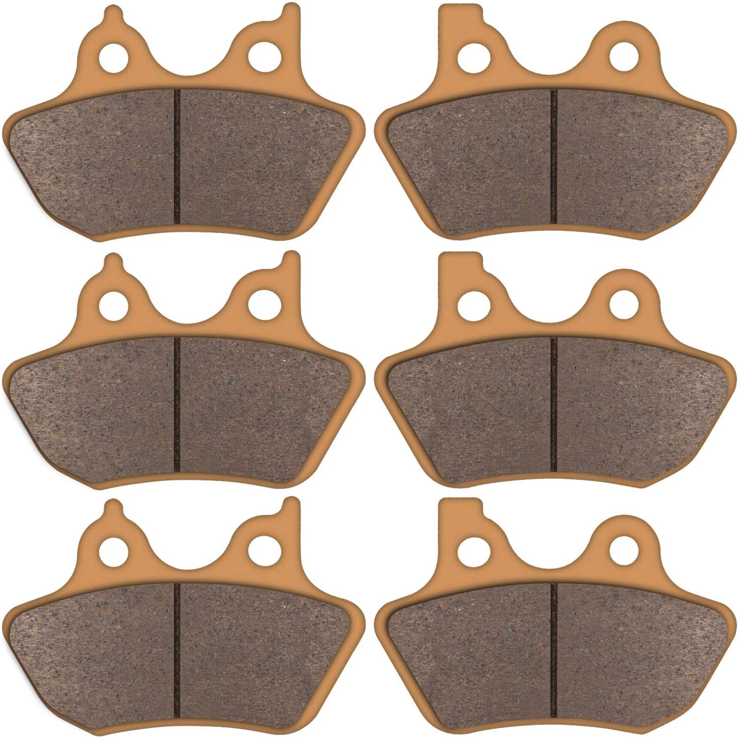 Zinger Brake Pads for Harley Davidson,2 Front + 1 Rear Replacement Severe Sintered V-Pads Brake Pads,Fits 00-07 Harley Davidson FLHT/FLHTi Electra Glide Standard &FLHTCU-I Electra Glide Ultra Classic