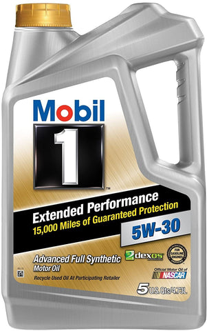 Mobil 1 (120766) Extended Performance 5W-30 Motor Oil - 5 Quart, 3 Pack…