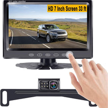 LeeKooLuu HD Backup Camera 7" Touch Key Display New Chips Two Video Channels Driving Hitch Rear/Front View Observation for RVs,Trucks,Cars,Vans Easy Installation IP69 Waterproof Super Night Vision