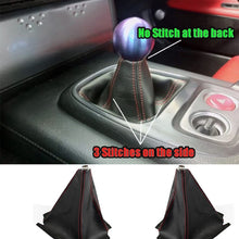 ixaer Car Shift Knob Cover-Universal Stitch/JDM Black PVC Leather Manual/Auto Shifter Shift Boot Cover