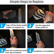 for BMW No Drill Gas Brake Pedal, Jaronx Stainless Steel Anti-Slip at Accelerator Brake Pedal Cover (Fits: BMW 1 3 5 6 7 Series X1 X3 X5 X6 Z4) (Gas+Brake Pedals)