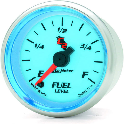 Auto Meter 7114 C2 Full Sweep Electric Programmable Fuel Level Gauge