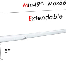 AA-Racks Model X37 Heavy Duty Rain Gutter Van Roof Rack Round Four Bar Set Steel Matte White