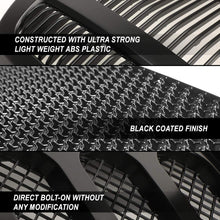 DNA Motoring GRF-OH-007-MBK-1 Matte Mesh Front Bumper Grille Girll Frame Replacement
