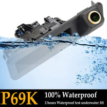 HD 1280x720p Rear Reversing Backup Camera Rearview Trunk Handle Replacement Golden Camera Night Vision Ip69 Waterproof for BMW 3er F30 5er F10 F11 X3 F25 BMW 315i 320Li/530i/328i/535Li/520Li