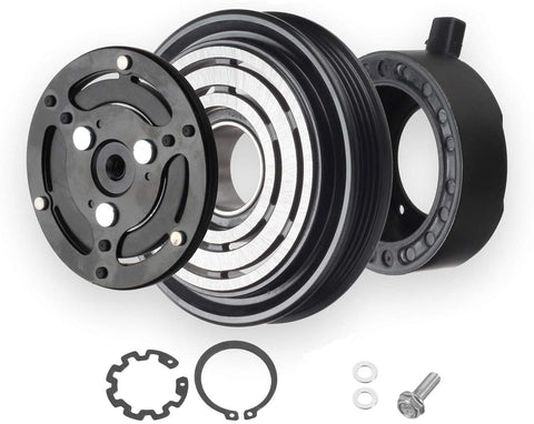 AC COMPRESSOR CLUTCH KIT (4 GROOVE PULLEY, BEARING, COIL, PLATE) FOR Subaru Legacy 2005-2009 4cyl 2.5L