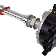 A-Team Performance Complete Direct EFI Distributor 6 Cylinders Vortec Male Cap Compatible with Chevy Chevrolet GM 90° V6 4.3L / 262 1995-2007, Black Cap