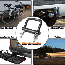 CZC AUTO Hitch Clamp Anti-Rattle Stabilizer Heavy Duty Cross Clamp 2 1/2 Inch for Hitches On Trailers of Trucks SUV Vans RV, Hitch Tightener Clamp for Hitch Tray Cargo Carrier Bike Rack Ball Mount