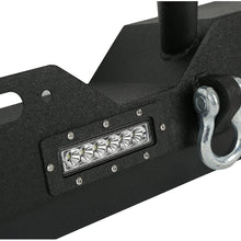 Hooke Road Front Bumper with Winch Plate & 4X LED Lights & D-Rings for 07-18 Jeep Wrangler JK & Unlimited