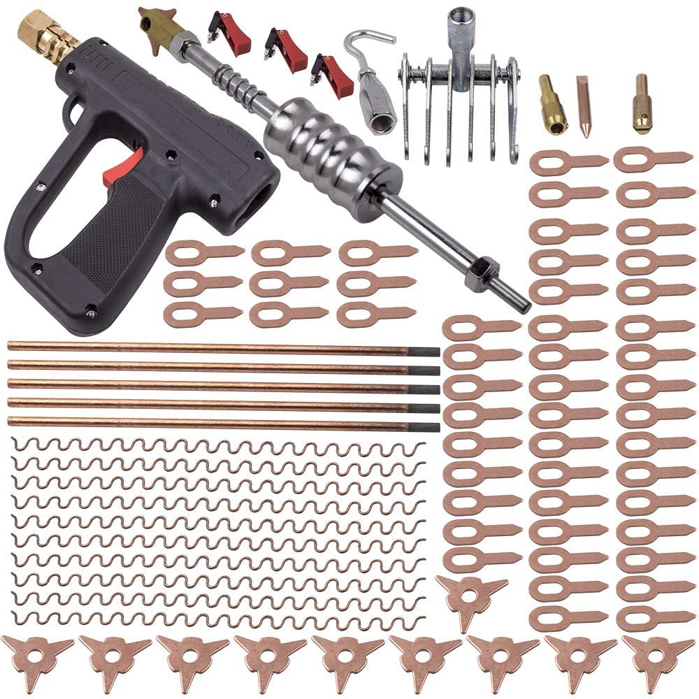 86Pcs Dent Puller Kit Car Body Dent Spot Repair Device Welder Stud Weld Welding Kit Hammer Gun