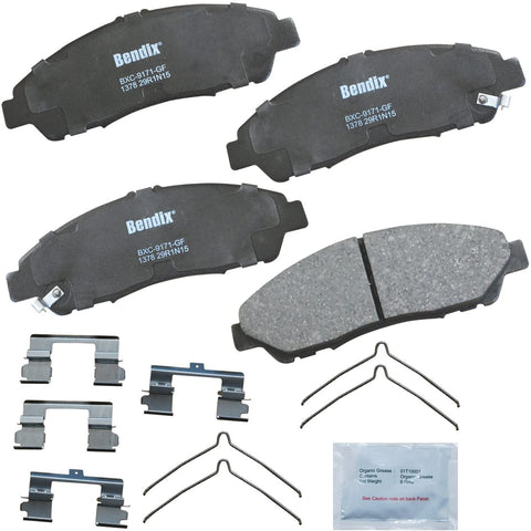 Bendix Premium Copper Free CFC1378 Ceramic Brake Pad (with Installation Hardware Front)