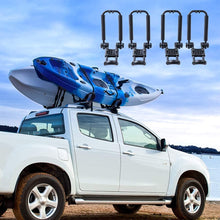 AA-Racks 2 Pair J-Bar Rack Roof Top Mount with 16 Ft Ratchet Lashing Straps, Folding Carrier for Your Canoe, SUP and Kayaks on SUV Car Truck