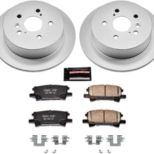 Power Stop CRK5333 Coated Brake Rotor & Ceramic Brake Pads- rear