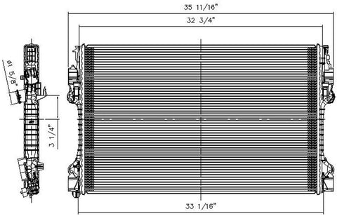 OE Replacement Radiator PORSCHE PANAMERA 2010-2016