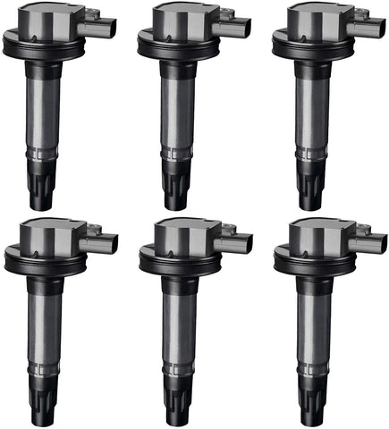 Ignition Coil 6-Pack Compatible with Ford F150 Edge Flex Explorer Fusion Mustang Taurus - Lincoln MKS MKT MKK MKZ - Mazda 6 CX-9 Mercury Sable V6 3.7L 3.5L
