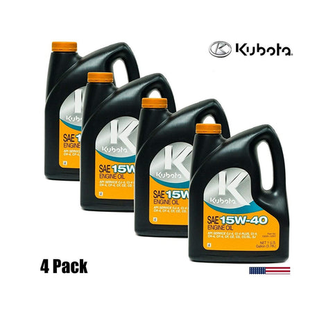 (4-Packs) 1 Gallon Genuine OEM Kubоtа 15W-40 Engine Oil 70000-10001