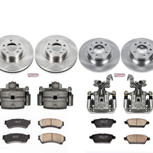 Power Stop KCOE200 Front and Rear Stock Replacement Brake Kit with Calipers