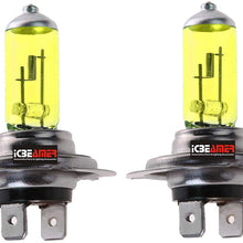 ICBEAMER H7 12V 55W Direct Replacement for Auto Vehicle Car Factory Halogen Light Bulbs [Color: Yellow] w/Mbox