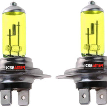 ICBEAMER H7 12V 100W Direct Replacement for Auto Cars Vehicle Factory Halogen Light Bulbs [Color: Yellow]