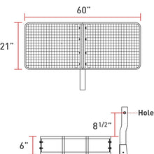 Hitch Mount Cargo Carrier with Cargo Net and Anti-rattle Stabilizer 60" x 21" x 6" Folding Cargo Basket with 500 LB Capacity Fits 2" Receiver for Car SUV Pickup (USPTO Patent Pending)