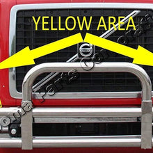 Replacement Radiator With Frame 20984815 for Volvo VNL and Mack CHN, CHU613 SFA PLUS Volvo Logo, Chrome Fender Guard Trim, Behind the Headlight Chrome Trim, 2x22" Wipers and License Plate Frame