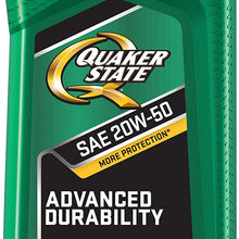 Quaker State Advanced Durability Conventional 20W-50 Motor Oil (1-Quart, Case of 6)