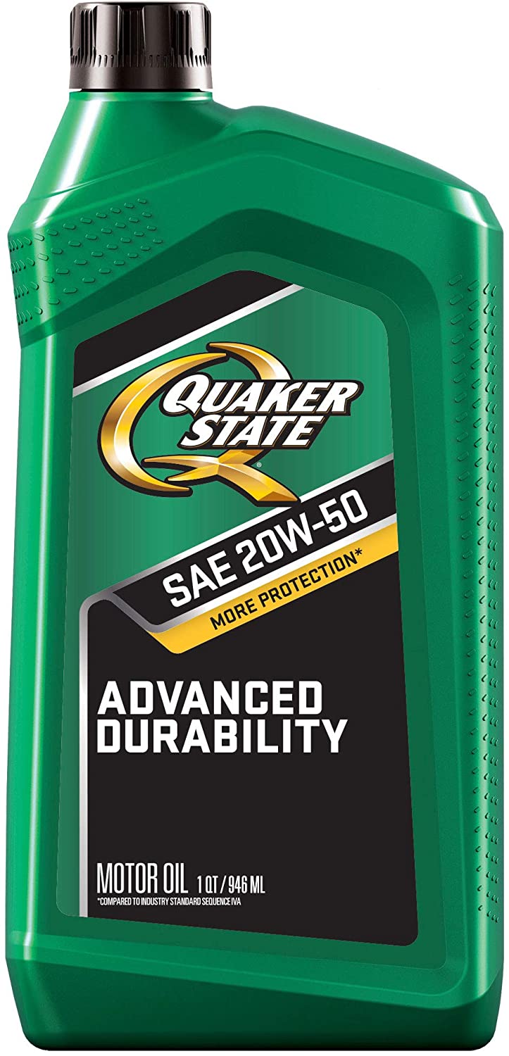 Quaker State Advanced Durability Conventional 20W-50 Motor Oil (1-Quart, Case of 6)