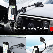 Mpow Car Phone Mount, Dashboard Windshield Car Phone Holder with Long Arm, Strong Sticky Gel Suction Cup, Anti-Shake Stabilizer Compatible iPhone 11 pro/11 pro max/XS/XR/X/8/7,Galaxy, Moto and More
