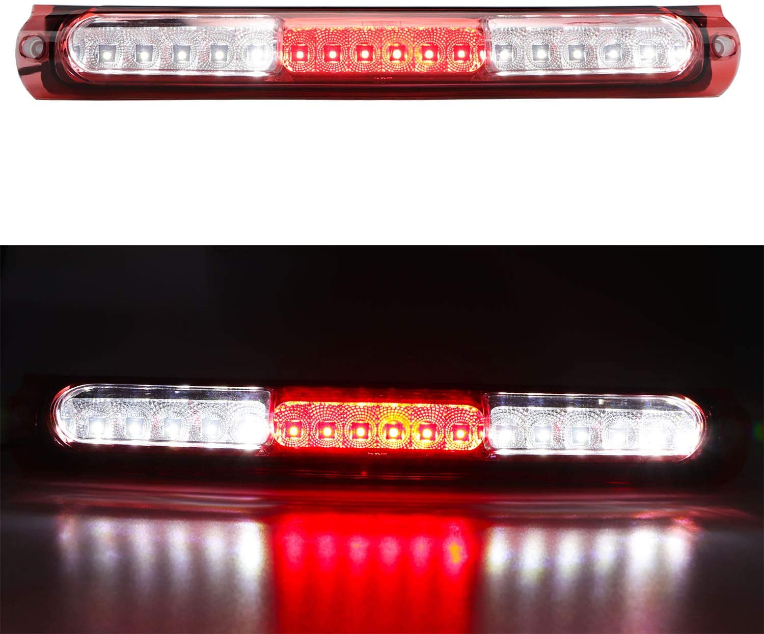 For 1997-2003 Ford F150/2004 F150 Heritage 3rd Third LED Brake Lights Cargo Lamp Center High Mount Light Tail Light