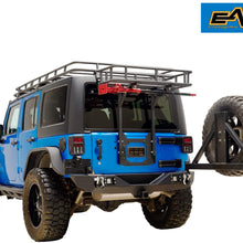 EAG Rear Cargo Carrier Basket on OE Tailgate with Jack Mount Compatible with 07-18 Wrangler JK