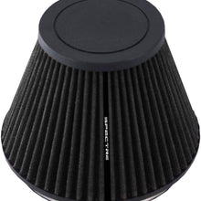 Spectre Universal Clamp-On Air Filter: High Performance, Washable Filter: Round Tapered; 6 in (152 mm) Flange ID; 5.719 in (145 mm) Height; 7.219 in (183 mm) Base; 3.906 in (99 mm) Top, SPE-HPR9606K