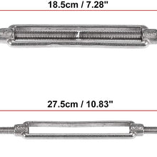 X AUTOHAUX 6pcs M6 Car 304 Stainless Steel Eye and Eye Turnbuckle Wire Rope Tension Replacement Silver Tone