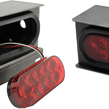Extreme Max 5001.1352 Weld-On Steel Taillight Kit with License Plate Bracket and LED Lights