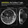 7 inch LED Headlight Round 2PCS E-MARK Approved 6000K Hi/lo Beam lamp Halo, Uni-light J004-2pcs
