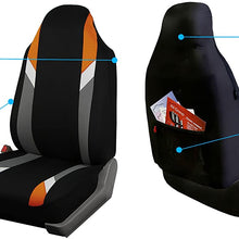 FH Group FB113113 Supreme Modernistic Seat Covers (Orange) Full Set with Gift – Universal Fir for Cars, Trucks & SUVs