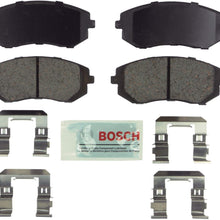 Bosch BE929H Blue Disc Brake Pad Set with Hardware for Select Saab 9-2X and Subaru Baja, Forester, Impreza, Legacy, Outback, and WRX Vehicles - FRONT