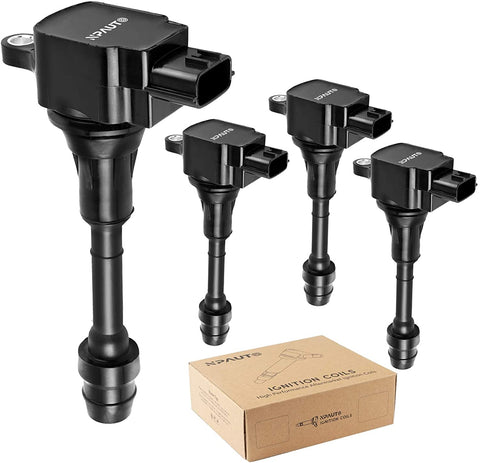 NPAUTO Ignition Coils Compatible with 2002 2003 2004 2005 2006 Nissan Altima Sentra X-Trail 2.5L L4, UF350 C1398, Pack of 4