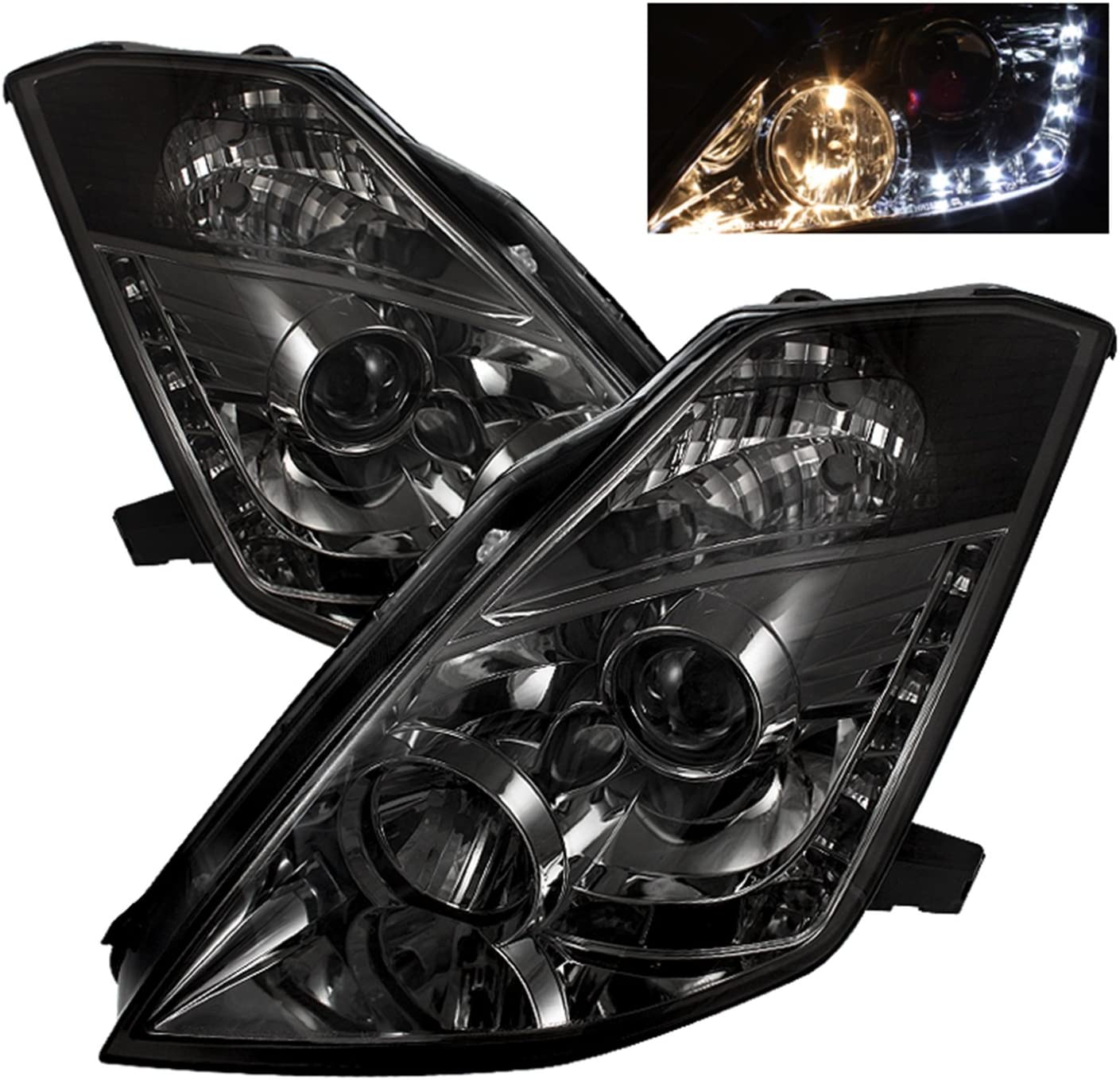 Spyder Auto 444-N350Z02-HID-DRL-SM Projector Headlight