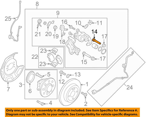 Hyundai 58221-4D500 Disc Brake Caliper Guide Pin