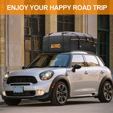 AUXKO Car Rooftop Cargo Carrier Roof Bag, 20 Cubic Feet Waterproof Military Soft Roof Top Luggage Carrier Bag Heavy Duty Truck Bed Cargo Bag Fits All Vehicle with/Without Rack