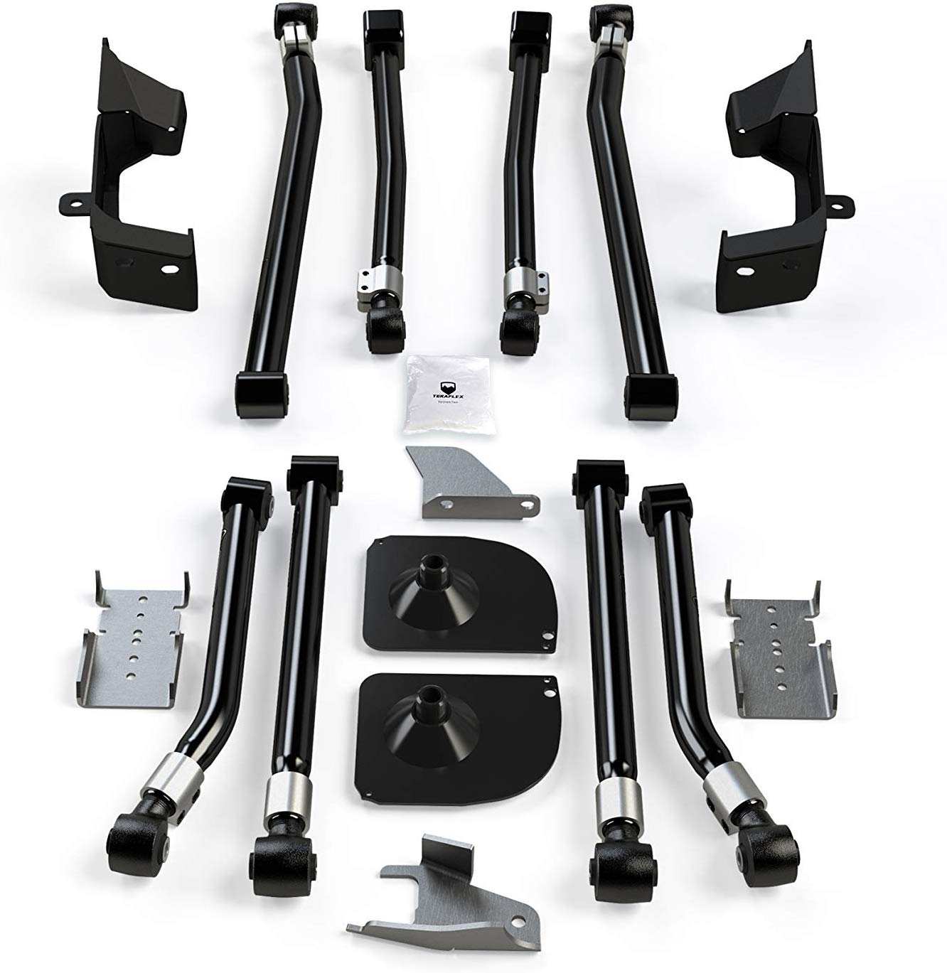 TeraFlex 1259100 JK/JKU: 2 Mid Rear Stretch Kit & Front Alpine Long Flexarm Kit