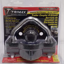Trimax UMAX50D Deluxe Universal Dual Purpose Trailer Coupler Lock with Integrated U-Lock